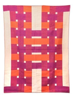 Hermes H Tissage Wool Throw Blanket